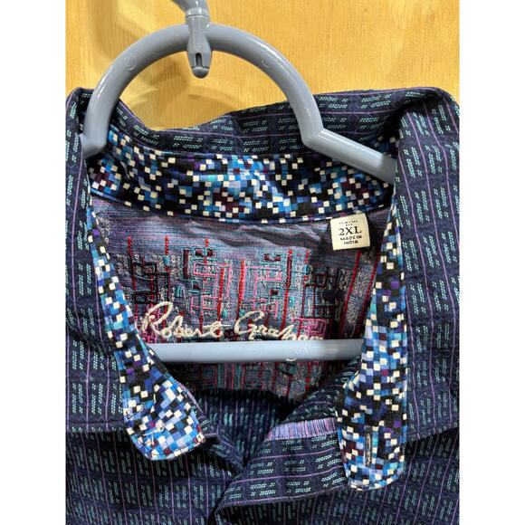 Robert Graham Classic Fit Button-Down Shirt – 2XL Artistic style Geometric print - Picture 6 of 8